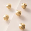 Textured brass octagonal pyramid drawer pull/geometric cabinet handle/gold furniture hardware/classic shaped door handle/hexagonal door knob