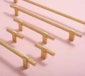 Gold brass bar handle with plain fixings/knurled texture cabinet handle/home improvement hardware/modern brass kitchen hardware/gold handle