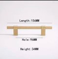 Gold brass bar handle with plain fixings/knurled texture cabinet handle/home improvement hardware/modern brass kitchen hardware/gold handle