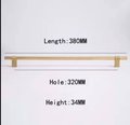 Gold brass bar handle with plain fixings/knurled texture cabinet handle/home improvement hardware/modern brass kitchen hardware/gold handle
