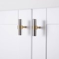Silver and Gold cabinet bar pull/silver and gold drawer pull/kitchen hardware/metal door handle/furniture hardware/shiny silver cabinet pull