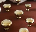 Round shiny gold brass cabinet handle/mirror shiny gold drawer knob/Polished brass door handle/Solid brass furniture hardware/classic handle