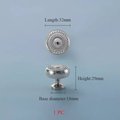 Spirograph design cabinet hardware in gold or silver/semi circle drawer pull and matching round door knob/geometric pattern cabinet handle