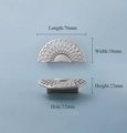 Spirograph design cabinet hardware in gold or silver/semi circle drawer pull and matching round door knob/geometric pattern cabinet handle