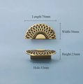 Spirograph design cabinet hardware in gold or silver/semi circle drawer pull and matching round door knob/geometric pattern cabinet handle
