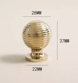 Shiny gold ball finial cabinet bar handle/Unusual polished gold ball design cabinet drawer pull/Gold furniture hardware/kitchen renovation