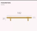 Matt gold with textured detail cabinet bar handle/Brass drawer pull/gold knurled cabinet pull/Brass furniture hardware/kitchen hardware