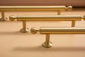 Matte gold ball finial cabinet bar handle/Unusual matte gold ball design cabinet drawer pull/Gold furniture hardware/Brass kitchen hardware