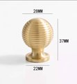 Matte gold ball finial cabinet bar handle/Unusual matte gold ball design cabinet drawer pull/Gold furniture hardware/Brass kitchen hardware