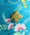 Gothic style gold brass drawer handle/Intricate antique pattern cabinet handle/Ornate square shape brass door knob/brass furniture hardware
