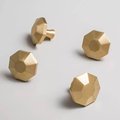 Gold geometric shaped drawer handle/Octagonal pyramid drawer pull/kitchen cabinet handle/Brass furniture hardware/Flat topped Octagonal knob