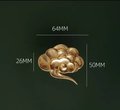 Shiny Golden floating cloud shaped door handles in left or right facing design solid brass Cabinet Pull Knob furniture hardware upcycling