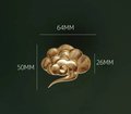 Shiny Golden floating cloud shaped door handles in left or right facing design solid brass Cabinet Pull Knob furniture hardware upcycling