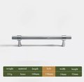 Shiny silver classic cabinet bar handle/silver cabinet pull/Brass furniture hardware/classic chrome door handle/silver kitchen hardware