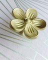 Big gold brass daisy cabinet handle/Brass daisy flower drawer pull/Gold brass flower power door knob/bedroom furniture hardware/70's decor