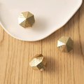 Textured brass octagonal pyramid drawer pull/geometric cabinet handle/gold furniture hardware/classic shaped door handle/hexagonal door knob
