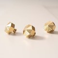 Textured brass octagonal pyramid drawer pull/geometric cabinet handle/gold furniture hardware/classic shaped door handle/hexagonal door knob