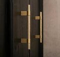 Gold brass bar handle with plain fixings/knurled texture cabinet handle/home improvement hardware/modern brass kitchen hardware/gold handle