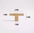 Gold brass bar handle with plain fixings/knurled texture cabinet handle/home improvement hardware/modern brass kitchen hardware/gold handle