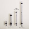 Matte Black and shiny silver stainless steel cabinet bar handle/Silver and black drawer pull/Silver furniture hardware/Monochrome hardware