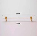 Brass and clear lucite cabinet bar pull handle/Clear acrylic drawer handle/Lucite furniture hardware/Brass transparent resin cabinet handle