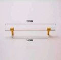 Brass and clear lucite cabinet bar pull handle/Clear acrylic drawer handle/Lucite furniture hardware/Brass transparent resin cabinet handle