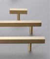 Gold brass square bar cabinet handle/Rectangular shaped drawer pull/Brass furniture hardware/Gold kitchen handle/renovation handle/geometric