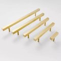 Gold brass square bar cabinet handle/Rectangular shaped drawer pull/Brass furniture hardware/Gold kitchen handle/renovation handle/geometric