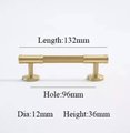 Matte gold line texture bar handle/Gold cabinet pull with round feet/Brass door handle/bar drawer pull/furniture hardware/home improvement