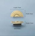 Spirograph design cabinet hardware in gold or silver/semi circle drawer pull and matching round door knob/geometric pattern cabinet handle