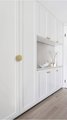 Spirograph design cabinet hardware in gold or silver/semi circle drawer pull and matching round door knob/geometric pattern cabinet handle