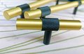 Gold and black textured brass cabinet bar handle/Brass drawer pull/gold and black cabinet pull/Brass furniture hardware/kitchen hardware