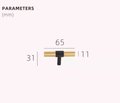 Gold and black textured brass cabinet bar handle/Brass drawer pull/gold and black cabinet pull/Brass furniture hardware/kitchen hardware