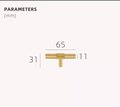 Matt gold with textured detail cabinet bar handle/Brass drawer pull/gold knurled cabinet pull/Brass furniture hardware/kitchen hardware