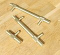 Matt gold with textured detail cabinet bar handle/Brass drawer pull/gold knurled cabinet pull/Brass furniture hardware/kitchen hardware