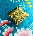 Gothic style gold brass drawer handle/Intricate antique pattern cabinet handle/Ornate square shape brass door knob/brass furniture hardware
