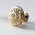 Shiny gold or silver antique style drawer pull/Ornate Edwardian daisy design door handle/Arts and craft inspired flower pattern cabinet knob