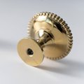 Shiny gold or silver antique style drawer pull/Ornate Edwardian daisy design door handle/Arts and craft inspired flower pattern cabinet knob