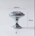 Shiny gold or silver antique style drawer pull/Ornate Edwardian daisy design door handle/Arts and craft inspired flower pattern cabinet knob