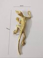 Gold lizard drawer handle/Gold Geko cabinet handle/Unique brass door handle/Brass cabinet hardware/Brass lizard door knob/Lizard door handle