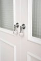 Silver stone ball drop handle in rose quartz, white quartz and marble/Gemstone drawer pull/Semi precious stone cabinet pull/Crystal handle