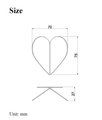Pair of heart shaped drawer handles/Flush fitting handles/Heart shaped cabinet handles/Nursery door handles/Door handle in pastel shades
