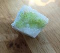 Dyed quartz crystal geode and brass cabinet handle/gemstone drawer handle/crystal door handle/raw semi precious stone door knob/rough quartz