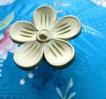 Big gold brass daisy cabinet handle/Brass daisy flower drawer pull/Gold brass flower power door knob/bedroom furniture hardware/70's decor