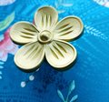 Big gold brass daisy cabinet handle/Brass daisy flower drawer pull/Gold brass flower power door knob/bedroom furniture hardware/70's decor