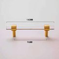 Brass and clear lucite cabinet bar pull handle/Clear acrylic drawer handle/Lucite furniture hardware/Brass transparent resin cabinet handle