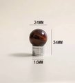 Semi precious stone ball drawer knob/Crystal drawer pull/Round gemstone cabinet handle/Silver door knob/Quartz crystal and silver handle