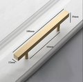 Gold brass square bar cabinet handle/Rectangular shaped drawer pull/Brass furniture hardware/Gold kitchen handle/renovation handle/geometric