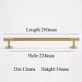 Matte gold line texture bar handle/Gold cabinet pull with round feet/Brass door handle/bar drawer pull/furniture hardware/home improvement