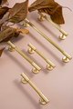 Matte gold line texture bar handle/Gold cabinet pull with round feet/Brass door handle/bar drawer pull/furniture hardware/home improvement